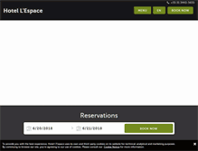Tablet Screenshot of hotellespace.com.br